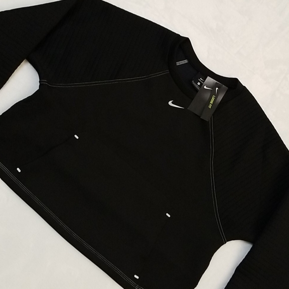 Size SMALL Nike Pro Women's Fleece Crew - Picture 7 of 13